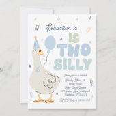 Twee Gekke Gans 2e Verjaardagsfeest Voorjaarsverja Kaart (Voorkant)