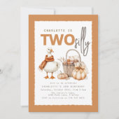 Twee Gekke Gans 2e Verjaardagsuitnodiging Kaart (Voorkant)