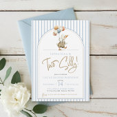 Twee Gekke Gans Schattige Pinstripe Boy 2e verjaar Kaart