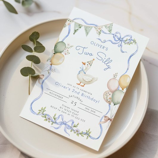 Twee Gekke ganzenjongen 2e verjaardag Kaart