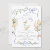 Twee Gekke ganzenjongen 2e verjaardag Kaart (Voorkant)