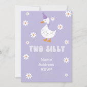 Twee Gekke Gekke ganzenuitnodiging Tweede Verjaard Kaart (Voorkant)