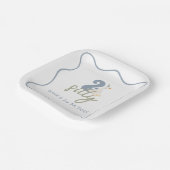 Twee Gekke Goose blauw en groen 2e Verjaardag Papieren Bordje (Gebogen)