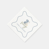 Twee Gekke Goose blauw en groen 2e Verjaardag Servet (Hoek)