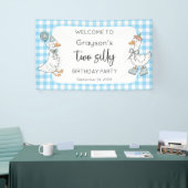 Twee Gekke Goose Blue 2e Verjaardag Welkom Banner (Beurs)