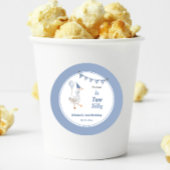 Twee Gekke Goose Blue Boy 2e verjaardag Ronde Sticker