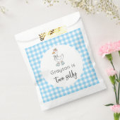 Twee Gekke Goose Blue verjaardagen Bedankzakje (Gezegeld)