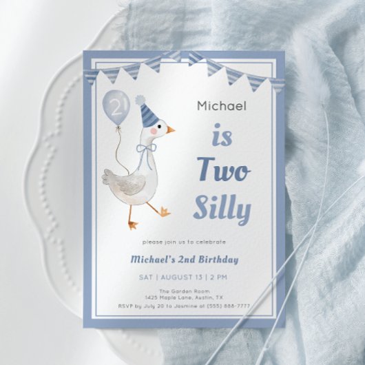 Twee Gekke Goose Boy 2e verjaardagsfeestje Kaart