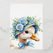 Twee Gekke Goose Boy 2e Verjaardagsuitnodiging Folie Uitnodiging (Achterkant)