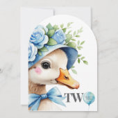 Twee Gekke Goose Boy 2e Verjaardagsuitnodiging Kaart (Achterkant)