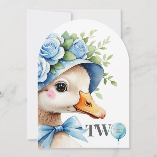 Twee Gekke Goose Boy 2e Verjaardagsuitnodiging Kaart (Achterkant)