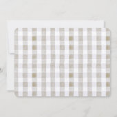 Twee Gekke Goose Greige Gingham 2e Verjaardag Kaart (Achterkant)