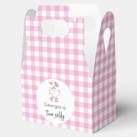 Twee Gekke Goose Roze 2e Verjaardag Bedankdoosjes (Geopend)