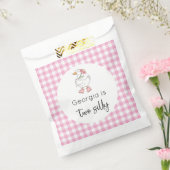 Twee Gekke Goose Roze Verjaardag Bedankzakje (Gezegeld)