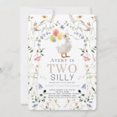 Twee Gekke Goose Wildflower Bloemen 2e verjaardag Kaart (Voorkant)