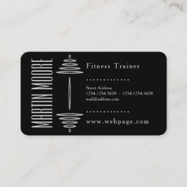 Twee gekleurde zijzwart-witte fitness visitekaartje