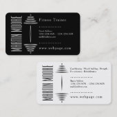 Twee gekleurde zijzwart-witte fitness visitekaartje (Voorkant / Achterkant)