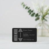 Twee gekleurde zijzwart-witte fitness visitekaartje (Staand voorkant)