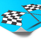 Twee gekruiste gekweekte vlaggen Poster (Hoek)