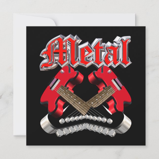 Twee gekruiste gitaren (Voorkant)