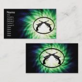 Twee gekruiste pistolen; gloeiend visitekaartje (Voorkant / Achterkant)