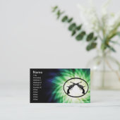 Twee gekruiste pistolen; gloeiend visitekaartje (Staand voorkant)