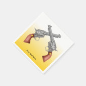 Twee gekruiste westerse pistolen servetten (Hoek)