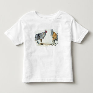 Twee gekwetste ridders op een toernooi, bord uit ' kinder shirts