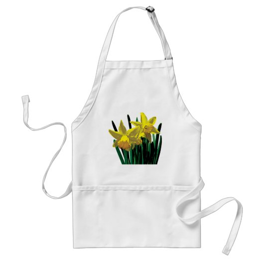 Twee gele diaffodils Aprons Standaard Schort (Voorkant)