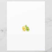 Twee gele en groene bloemen op een witte achtergro (Voorkant)