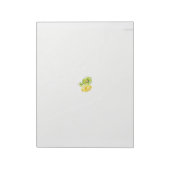 Twee gele en groene bloemen op een witte achtergro notitieblok (Linkerzijde)