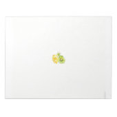 Twee gele en groene bloemen op een witte achtergro notitieblok (Voorkant)