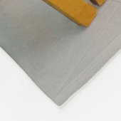 Twee gele houten stooten fleece deken (Hoek)