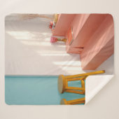 Twee gele houten stooten sherpa deken (Voorkant (horizontaal))