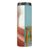 Twee gele houten stooten thermosbeker (Achterkant)