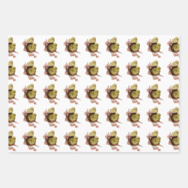 twee gele kuikens, Pasen Inpakpapier Vel