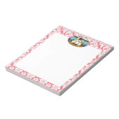 Twee gele labradors en mam notitieblok (Linkerzijde)