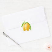 Twee gele mango-vruchten vierkante sticker (Envelop)