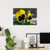 twee gele paniekjes poster (Thuiskantoor)