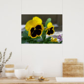 twee gele paniekjes poster (Keuken)