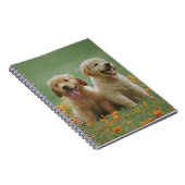 Twee gele Puppies voor labrador Retriever Notitieboek (Rechterzijde)