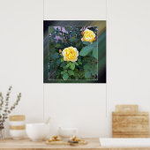 twee gele rozen poster (Keuken)