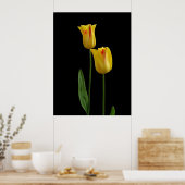 Twee gele tulpen poster (Keuken)