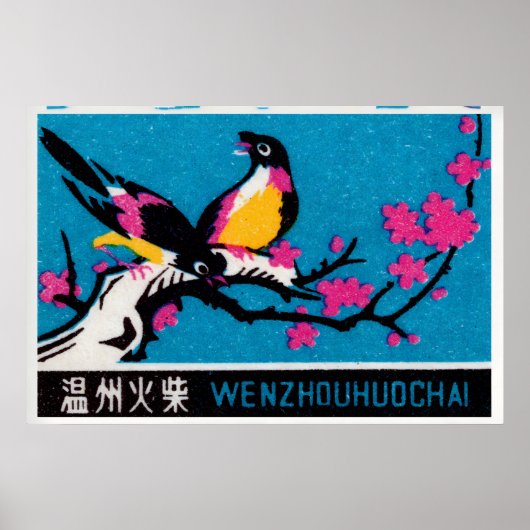 Twee Gele Vogels - Matchbox Print - Esthetische Mu (Voorkant)