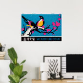 Twee Gele Vogels - Matchbox Print - Esthetische Mu (Thuiskantoor)