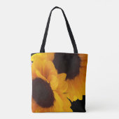 Twee gele zonnebloemen tote bag (Achterkant)