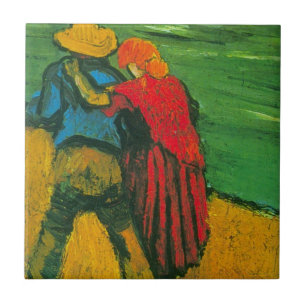 Twee geliefden door Vincent van Gogh Tegeltje