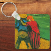 Twee geliefden van Vincent van Gogh Sleutelhanger (Voorkant)
