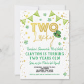 Twee gelukkige 2e verjaardag St Patrick's Day Part Kaart (Voorkant)