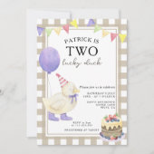 Twee gelukkige eenden geslachtsneutraal eerste ver kaart (Voorkant)